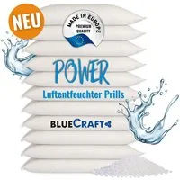 BlueCraft Luftentfeuchter-Nachfüllpack 10x 1kg Prills im Vliesbeutel für Granulat Box ohne Strom Nachfüller, Feuchtigkeitskiller - EFFEKTIV & SCHNELL Feuchtigkeit bekämpfen Keller, für Zuhause Schlafzimmer Wohnung Nachfüllbeutel gegen Schimmel