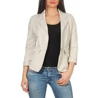 malito more than fashion Jackenblazer malito Damen Blazer in Unifarben, Kurzjacke mit Knopf, Jersey Sakko Sweatjacke in Blazerform Slimfit