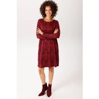 Aniston CASUAL A-Linien-Kleid mit großflächigem Ornament-Muster - NEUE KOLLEKTION