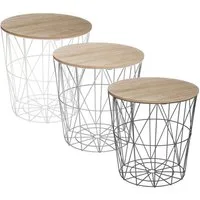 Atmosphera Créateur d'intérieur Beistelltisch (Korbtisch), 2in1 mit Aufbewahrungsfunktion