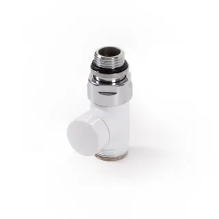 Terma Absperr-Durchgangsventil CYLINDER GZ 1/2"-GZ 24-19 , TGZOBI007, Weiß TGZOBI007