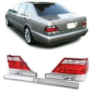 Rückleuchten Heckleuchten in Rot für Mercedes S-Klasse W140 Facelift ab 1994-1998