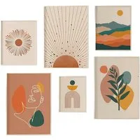 JUSTGOODMOOD Poster Abstrakte Boho Terrakotta Grün Minimalistische Wandbilder Modernes Woh, D (1 St)