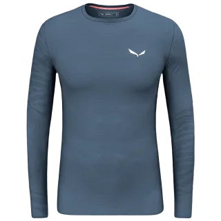 SALEWA - Cristallo Warm Alpine Merino Responsive Langarm Baselayer Herren - Blau (Gr.48)