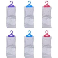 HAC24 Granulat-Luftentfeuchter 6er Set Duft Luftentfeuchter Entfeuchter Kleiderschrank, Tank 0,50 l, zum Aufhängen je 210g Granulat mit 500 ml Beutel