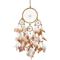 Saraswati Traumfänger Traumfänger Mobile mit 4TF Leder 40cm
