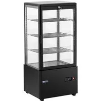Royal Catering Kühlschrank RCCC-78-BT, 99 cm hoch, 45 cm breit, Kühlvitrine - 78L - Royal Catering - 4 Ebenen - schwarz - abschließbar