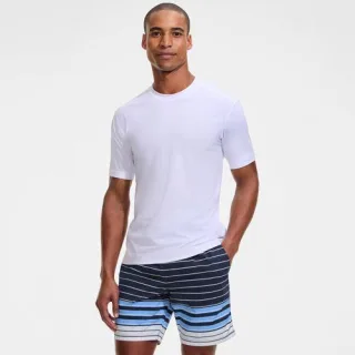 Badeshorts mit Hydroliner für Herren, 18 cm, Herren, size: regular, Blau, by Lands' End