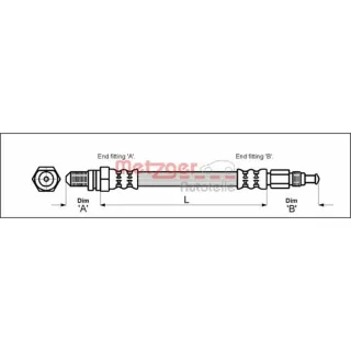 Metzger Bremsschlauch vorne Ford KA 1,3