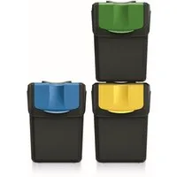 Keden Mülltrennsystem ISWB20S3-S411*, Mülltrennungsbehälter Set 3x20L Recycling