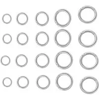FELIXLEO Karabiner Runde KarabinerHaken aus Edelstahl in Silber für DIY Basteln, (20 St)