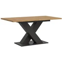 xonox.home Esstisch Esstisch Motion, ausziehbar, X-Fußgestell, Artisan Eiche / grau, Küchentisch, Eiche Artisan