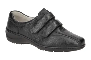 Waldl?ufer 607302 Damen Slipper KYA schwarz Echtleder Klettverschluss bequem