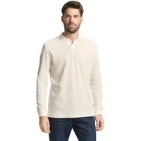 TOM TAILOR Langarm-Poloshirt mit Logo Stickerei