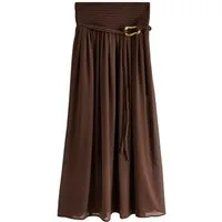 Next Maxirock Chiffon-Maxirock mit Gürtel (1-tlg)