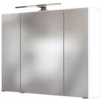 welltime Spiegelschrank Baabe Breite 80 cm, mit 3D-Effekt, dank 3 Spiegeltüren