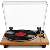 Fofile mit AT-3600L-Stift Bluetooth Plattenspieler Plattenspieler (Einstellbarer Geschwindigkeit (33 und 45 U/min), Anti-Skate-Steuerung)