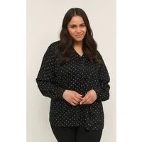KAFFE Curve Langarmbluse Langarm-Bluse KCjoy Große Größen