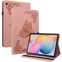 Wigento Tablet-Hülle Für Samsung Galaxy Tab S6 Lite 2024 2022 Motiv Kunstleder Tasche Pink, Kunstleder Schutzhülle Smart Case Design Cover