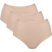 sloggi High-Waist-Slip GO Daily Cotton (3er Pack) Glanz-Effekt Details, hochgeschnittene Taille
