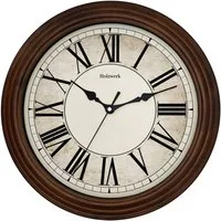 Holzwerk Wanduhr Vintage Retro Designer Quarzwanduhr (Nahezu lautloses Uhrwerk, analog, 35 cm)