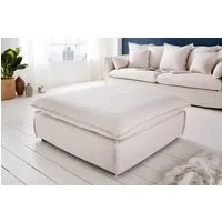 riess-ambiente Fußhocker HEAVEN 100cm natur · Hussensofa inkl. Kissen und abnehmbaren Bezug (Einzelartikel, 1 St), Wohnzimmer · Leinenstoff-Gemisch · Federkern-Polsterung · Landhausstil