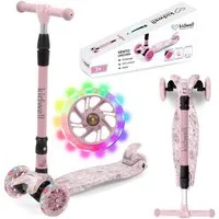 COIL Dreiradscooter Kinderroller, Tretroller, Dreirad-Balance-Roller, Cityroller, 10 km/h, ABEC-7-Lager, 3-stufige Lenkradverstellung, LED-Räder