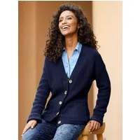 heine Strickjacke Strickjacke Langarm Grobstrick, Rippoptik