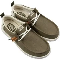 Hey Dude Wally Craft Linen Slip-On Sneaker mit Ziernähten