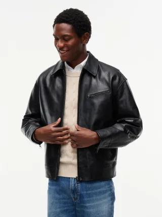 LEATHER JACKET Black - Gr. - L