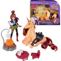 Unicorn Academy - Cinders Lagerfeuer-Set, Spielfigur mit Valentina, Cinder und Zubehör