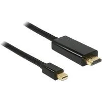 Adapterkabel miniDP Stecker > HDMI-A Stecker schwarz, 1 Meter