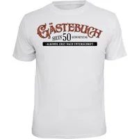 RAHMENLOS® T-Shirt Gästebuch als Geschenk zum 50. Geburtstag