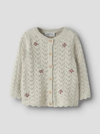 NAME IT - NMFHIMALI LS KNIT CARD Peyote Melange - Gr. - 104