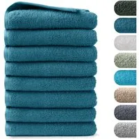 BARBONS Handtücher Set – 8-tlg Handtuch Set 50 x 100 cm für Badezimmer, Gäste & Alltag, (8-St), Walkfrottee, 100% Baumwolle, saugstark, weich