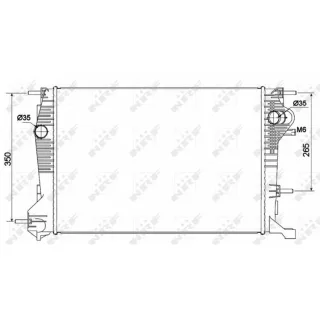 NRF Motork?hler gel?tet Renault Fluence Megane 53136