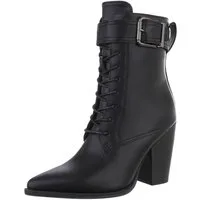 Ital-Design Damen Schnürschuhe Elegant Schnürstiefelette (87740238) Blockabsatz Stiefeletten in Schwarz