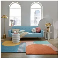 FLAIR RUGS Teppich LOZENGE, rechteckig, Höhe: 10 mm, Kurzflor, Retro Muster