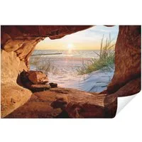 Wallarena Fototapete Sonnenuntergang - Mehrfarbig - Modern - Vlies - Schlafzimmer, glatt, 152x104cm