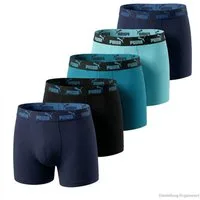 PUMA BODYWEAR Boxershorts (5er-Pack) mit umlaufendem Puma-Logo am Bund