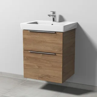 Sanipa 3way Waschtischunterbau zu Villeroy & Boch Subway 2.0 Waschtisch mit 2 Auszügen, Eiche-Kansas UM61159