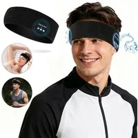 MOPUEA Schlafmaske Schlafkopfhörer Bluetooth Stirnband mit Musik Bluetooth-Kopfhörer (Augenbinde für Schlafen Sport Seitenschläfer Meditation Flugreisen)