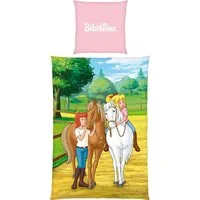 Herding Kinderbettwäsche Wendebettwäsche "Pferdeliebe", Renforcé, Renforcé Schriftzug: Bibi & Tina/Tiermotive: Pferd