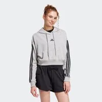 adidas Sportswear Kapuzensweatshirt ESSENTIALS 3-STREIFEN FRENCH TERRY CROP HOODIE