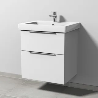 Sanipa 3way Waschtischunterbau zu Villeroy & Boch Subway 2.0 Waschtisch mit 2 Auszügen, Weiß-Soft UM61243
