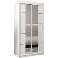 ABIKS MÖBEL Schwebetürenschrank Verona 4 Schlafzimmerschrank, mit Spiegel, Kleiderstange und Regalen