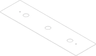 Dornbracht Rosette für Montagerahmen Dreiloch-Stand Ersatzteile 092801013 150 x 570 x 3 mm Champagne 092801013-47