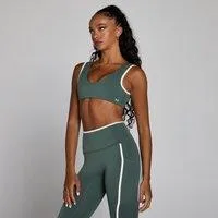 MP Damen Velocity Kontrast-Sport-BH mit doppelter Lage – Wolkengrün - XL