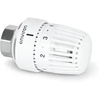 Environ Heizkörperthermostat Thermostatkopf Universal 7-28°C 1-5, Flüssig-Fühler M30 x 1,5 weiß mit