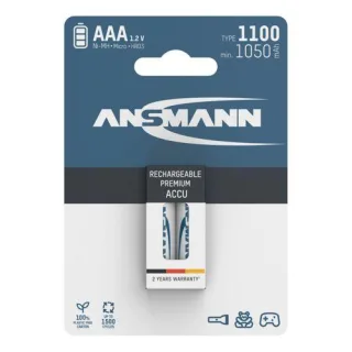 12x2 Ansmann NiMH Akku 1100 Micro AAA 1050 mAh